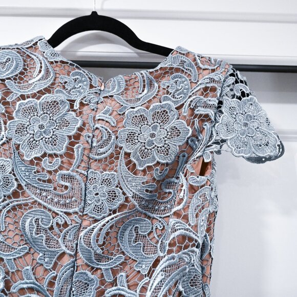 Dress the Population Small Blue Lace Juliette Lace Crochet Romper - Picture 6 of 8